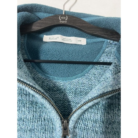 Woolrich quarter 1/4 zip sweater size medium blue - Picture 4 of 8